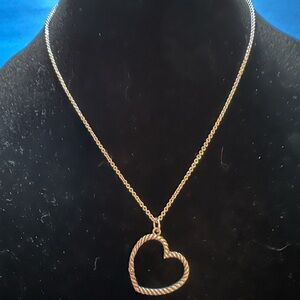 James Avery Changeable Heart Charm Necklace 18 Inches Sterling Silver 925 NK-251